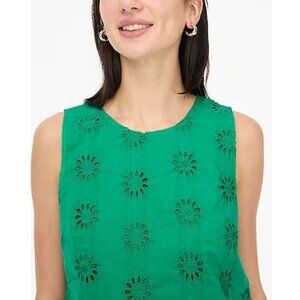 J. Crew Factory Eyelet Shell Tank Top Women's Size Small in Green New W/ Tags!